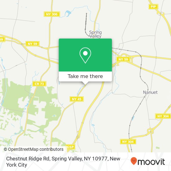 Mapa de Chestnut Ridge Rd, Spring Valley, NY 10977