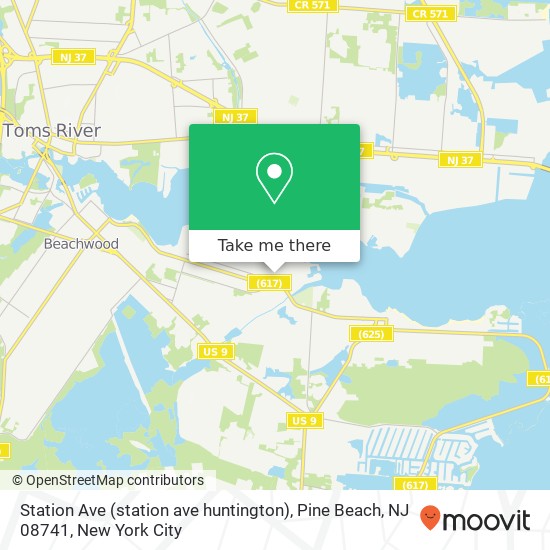 Station Ave (station ave huntington), Pine Beach, NJ 08741 map