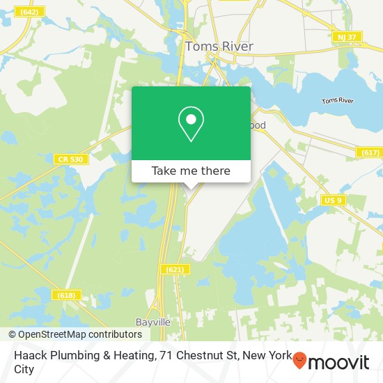 Mapa de Haack Plumbing & Heating, 71 Chestnut St