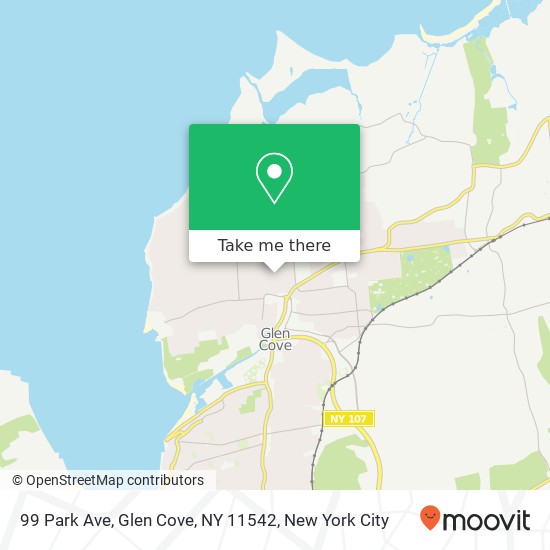 Mapa de 99 Park Ave, Glen Cove, NY 11542