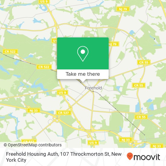 Mapa de Freehold Housing Auth, 107 Throckmorton St