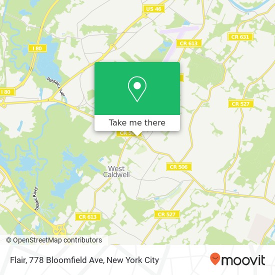 Flair, 778 Bloomfield Ave map