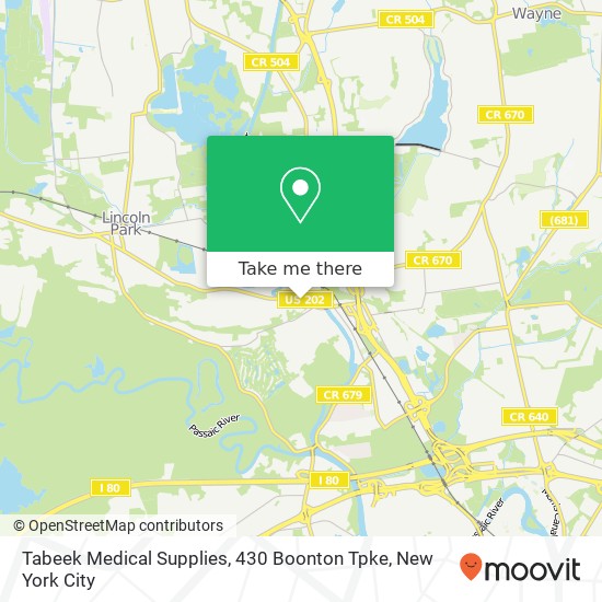 Tabeek Medical Supplies, 430 Boonton Tpke map