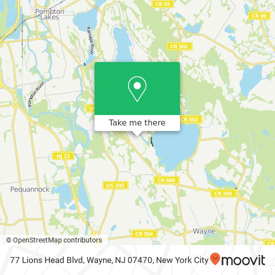 77 Lions Head Blvd, Wayne, NJ 07470 map