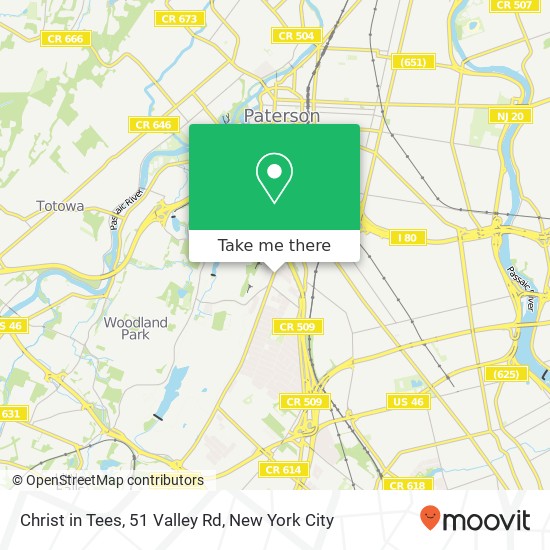 Mapa de Christ in Tees, 51 Valley Rd