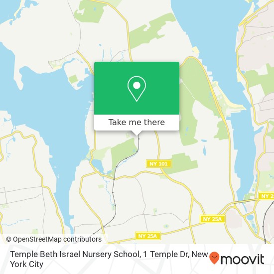 Temple Beth Israel Nursery School, 1 Temple Dr map