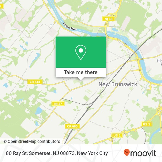 Mapa de 80 Ray St, Somerset, NJ 08873