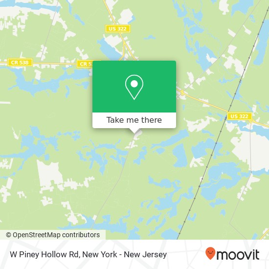 Mapa de W Piney Hollow Rd, Williamstown, NJ 08094