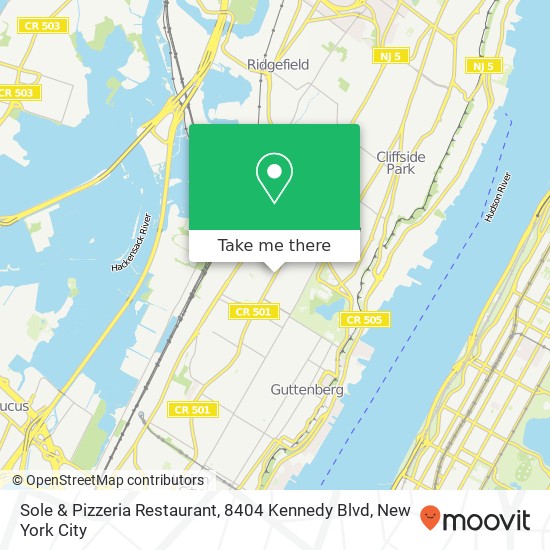 Sole & Pizzeria Restaurant, 8404 Kennedy Blvd map
