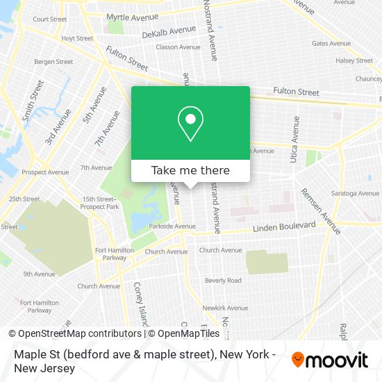 Maple St (bedford ave & maple street) map