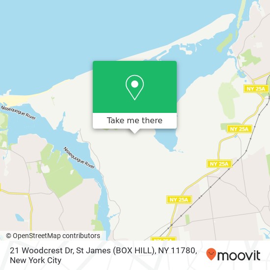 Mapa de 21 Woodcrest Dr, St James (BOX HILL), NY 11780