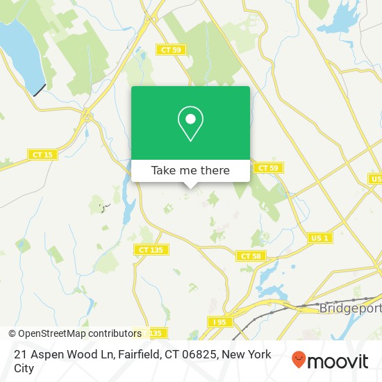 Mapa de 21 Aspen Wood Ln, Fairfield, CT 06825