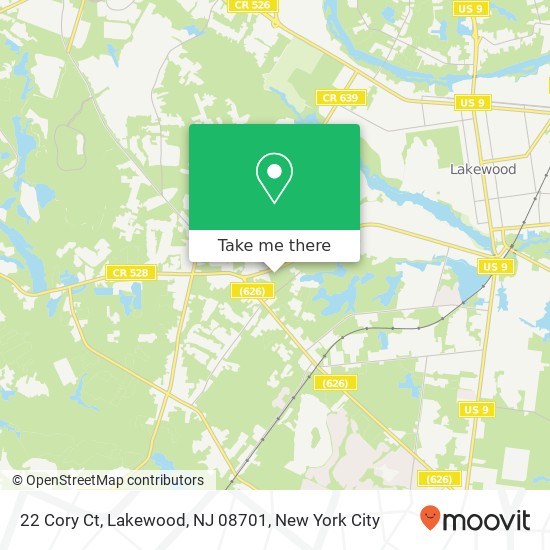 22 Cory Ct, Lakewood, NJ 08701 map
