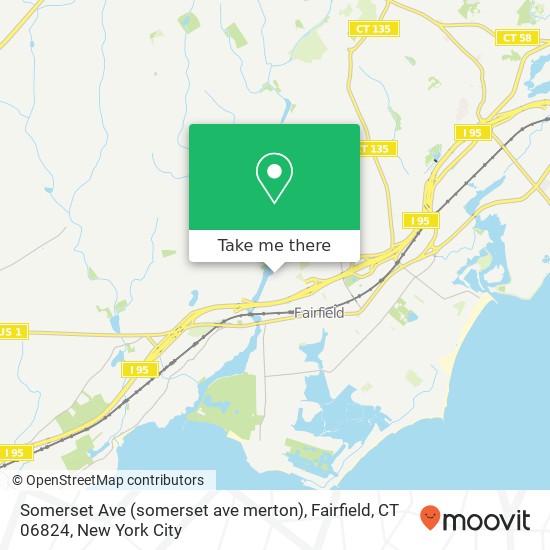 Mapa de Somerset Ave (somerset ave merton), Fairfield, CT 06824