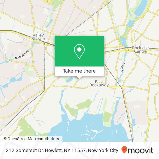 Mapa de 212 Somerset Dr, Hewlett, NY 11557