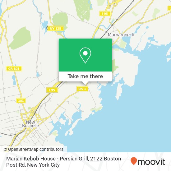 Mapa de Marjan Kebob House - Persian Grill, 2122 Boston Post Rd