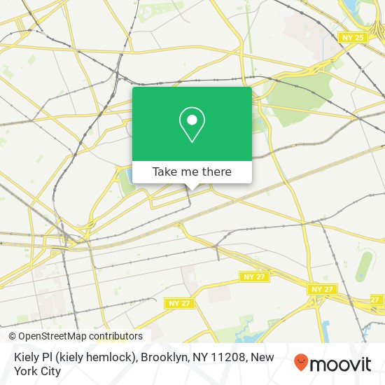 Mapa de Kiely Pl (kiely hemlock), Brooklyn, NY 11208