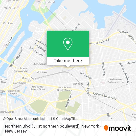 Mapa de Northern Blvd (51st northern boulevard)