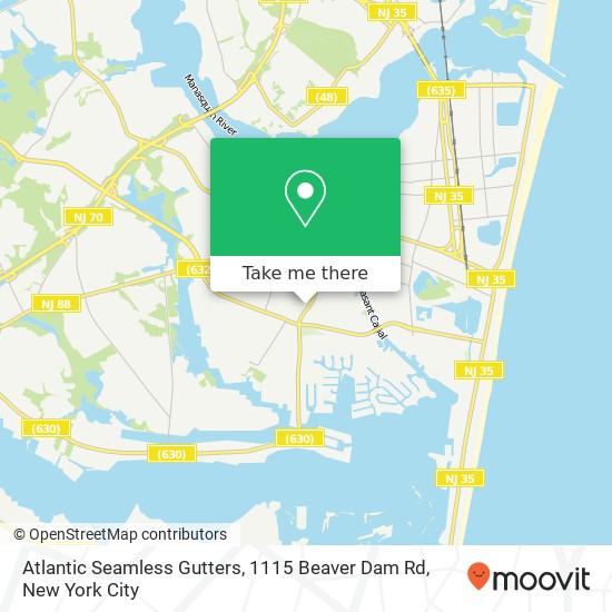 Atlantic Seamless Gutters, 1115 Beaver Dam Rd map