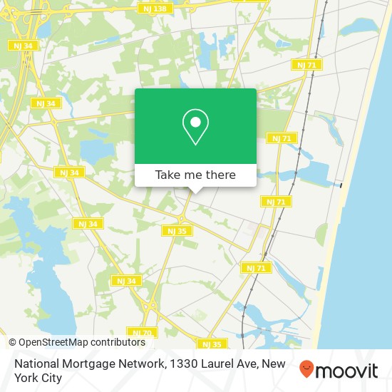 National Mortgage Network, 1330 Laurel Ave map