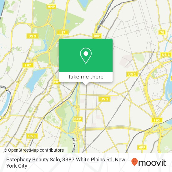 Mapa de Estephany Beauty Salo, 3387 White Plains Rd