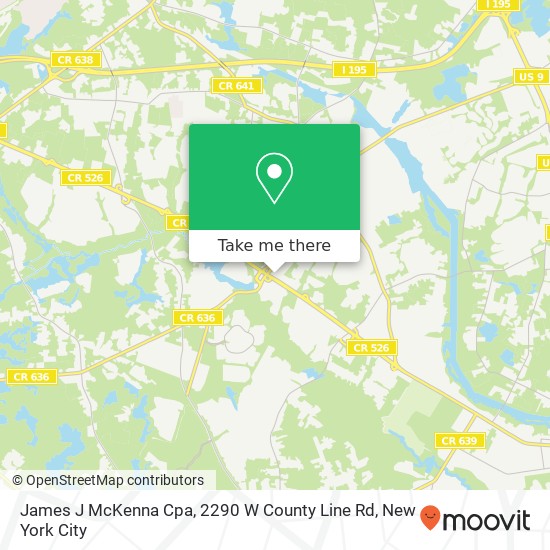 Mapa de James J McKenna Cpa, 2290 W County Line Rd