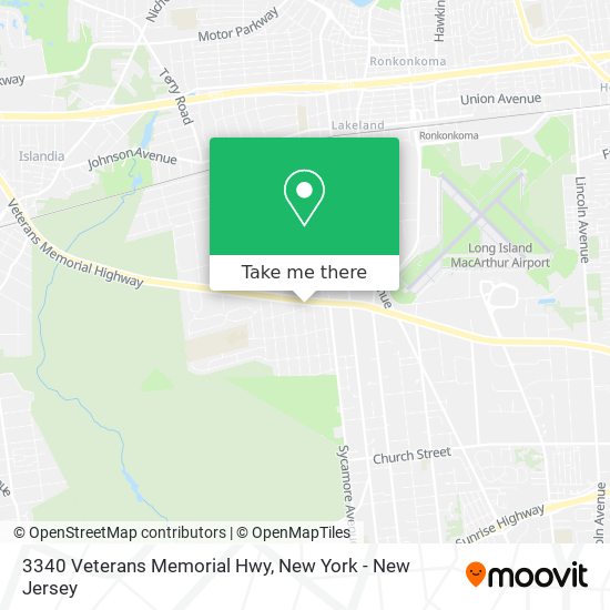 3340 Veterans Memorial Hwy map