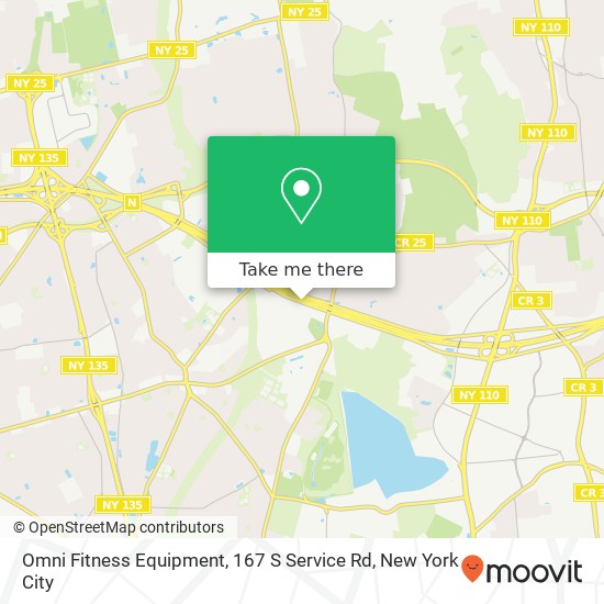 Mapa de Omni Fitness Equipment, 167 S Service Rd