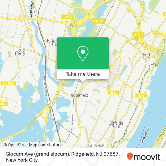 Slocum Ave (grand slocum), Ridgefield, NJ 07657 map