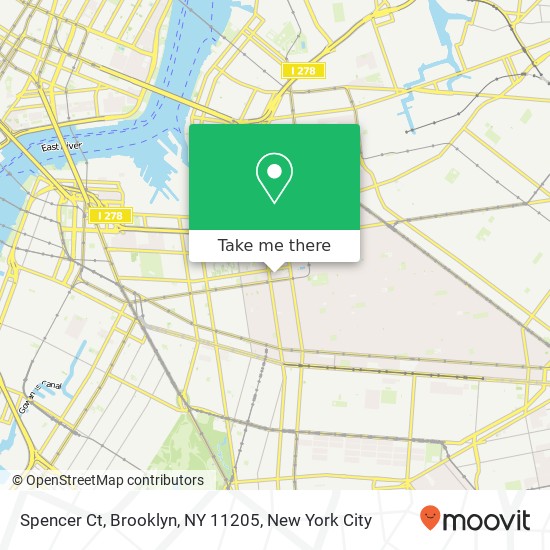 Mapa de Spencer Ct, Brooklyn, NY 11205