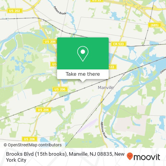Brooks Blvd (15th brooks), Manville, NJ 08835 map