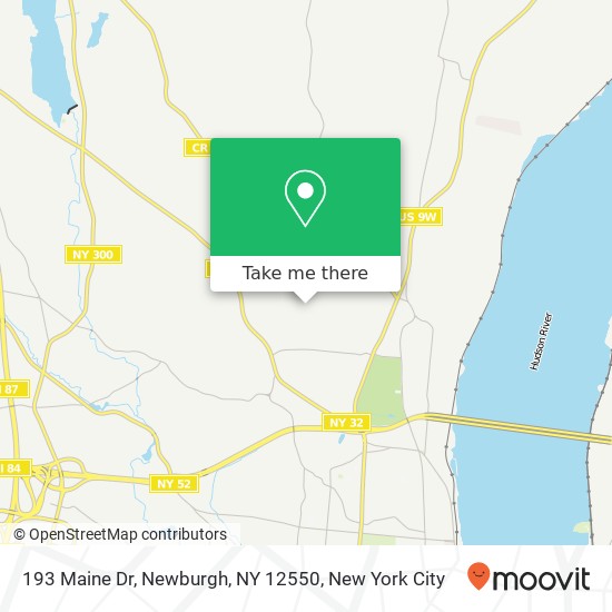 Mapa de 193 Maine Dr, Newburgh, NY 12550