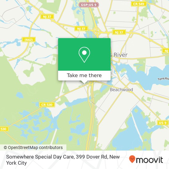 Mapa de Somewhere Special Day Care, 399 Dover Rd