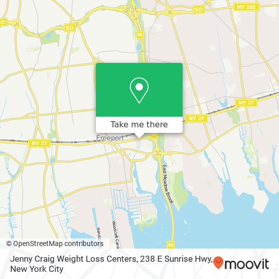 Jenny Craig Weight Loss Centers, 238 E Sunrise Hwy map