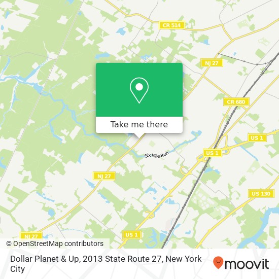 Mapa de Dollar Planet & Up, 2013 State Route 27