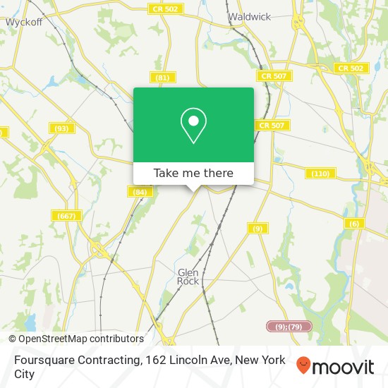 Mapa de Foursquare Contracting, 162 Lincoln Ave