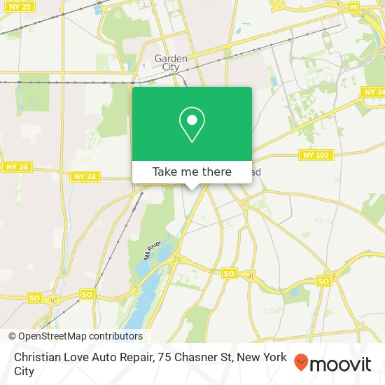 Christian Love Auto Repair, 75 Chasner St map