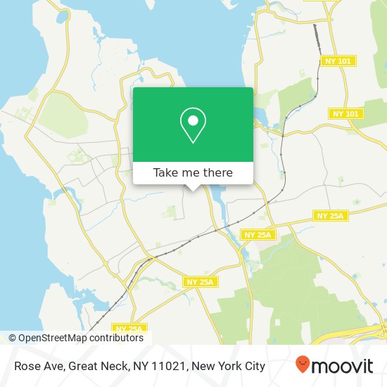 Rose Ave, Great Neck, NY 11021 map