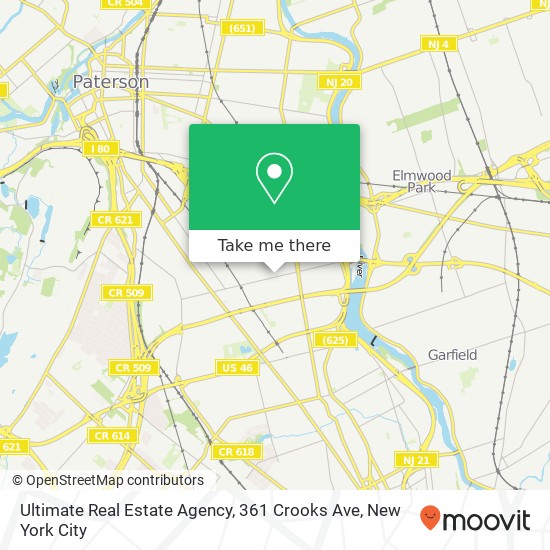 Mapa de Ultimate Real Estate Agency, 361 Crooks Ave