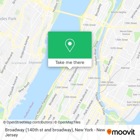 Broadway (140th st and broadway) map