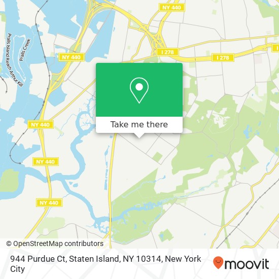 Mapa de 944 Purdue Ct, Staten Island, NY 10314