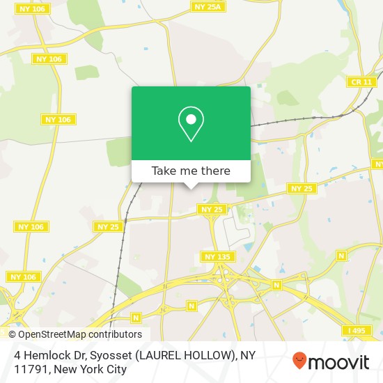 4 Hemlock Dr, Syosset (LAUREL HOLLOW), NY 11791 map