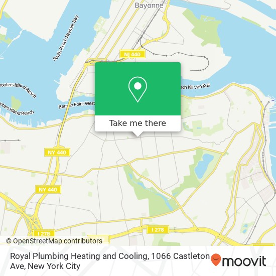 Mapa de Royal Plumbing Heating and Cooling, 1066 Castleton Ave