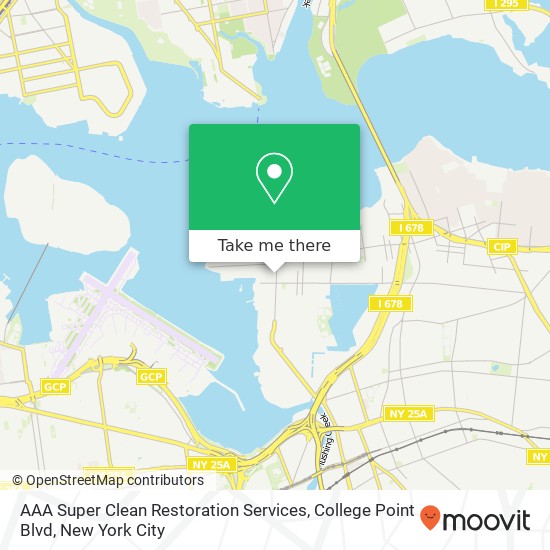 AAA Super Clean Restoration Services, College Point Blvd map