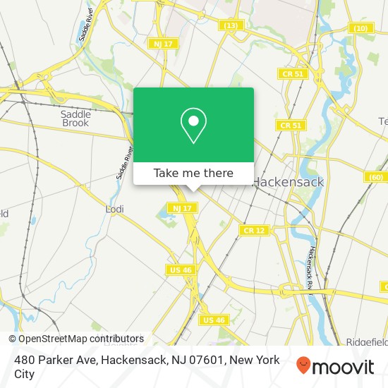 480 Parker Ave, Hackensack, NJ 07601 map
