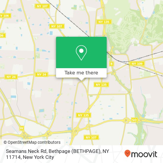 Seamans Neck Rd, Bethpage (BETHPAGE), NY 11714 map