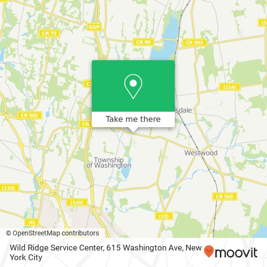 Mapa de Wild Ridge Service Center, 615 Washington Ave