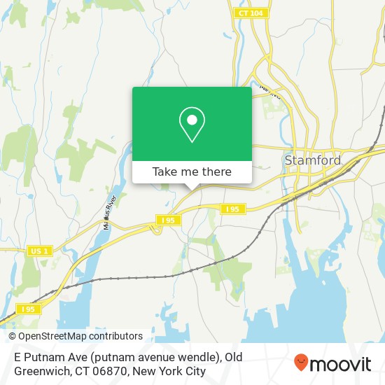 Mapa de E Putnam Ave (putnam avenue wendle), Old Greenwich, CT 06870