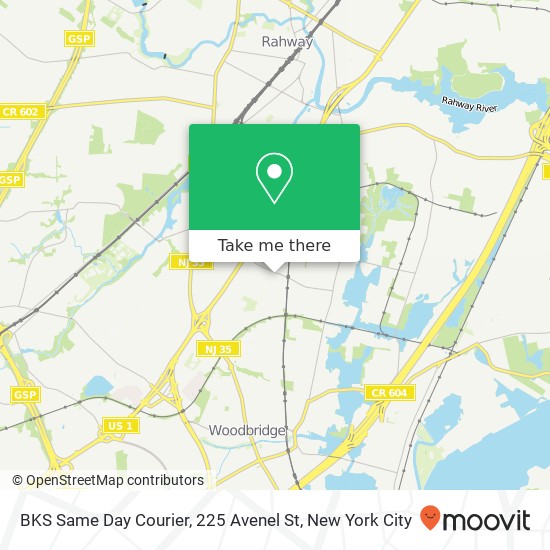 BKS Same Day Courier, 225 Avenel St map