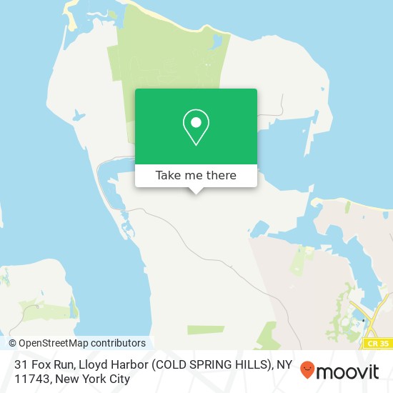 Mapa de 31 Fox Run, Lloyd Harbor (COLD SPRING HILLS), NY 11743